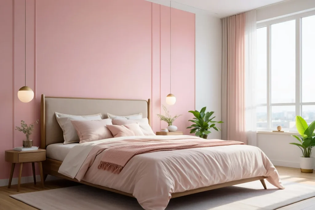 chambre rose pastel