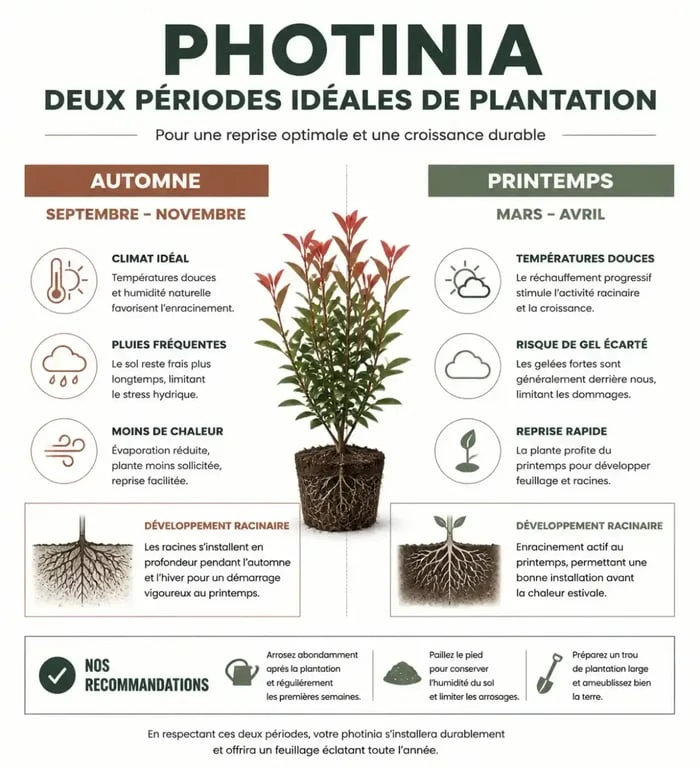 Calendrier de plantation du photinia : périodes idéales pour réussir sa haie