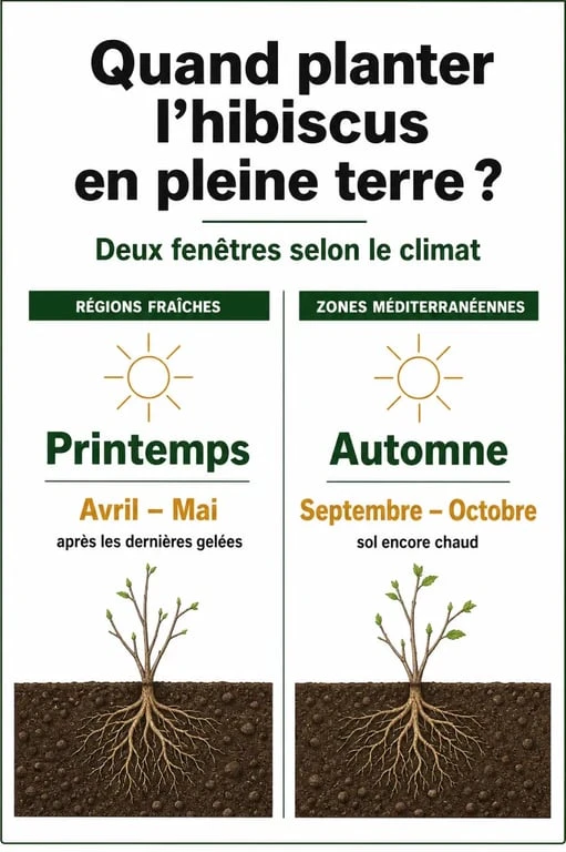 Calendrier de plantation de l'hibiscus en pleine terre selon les régions