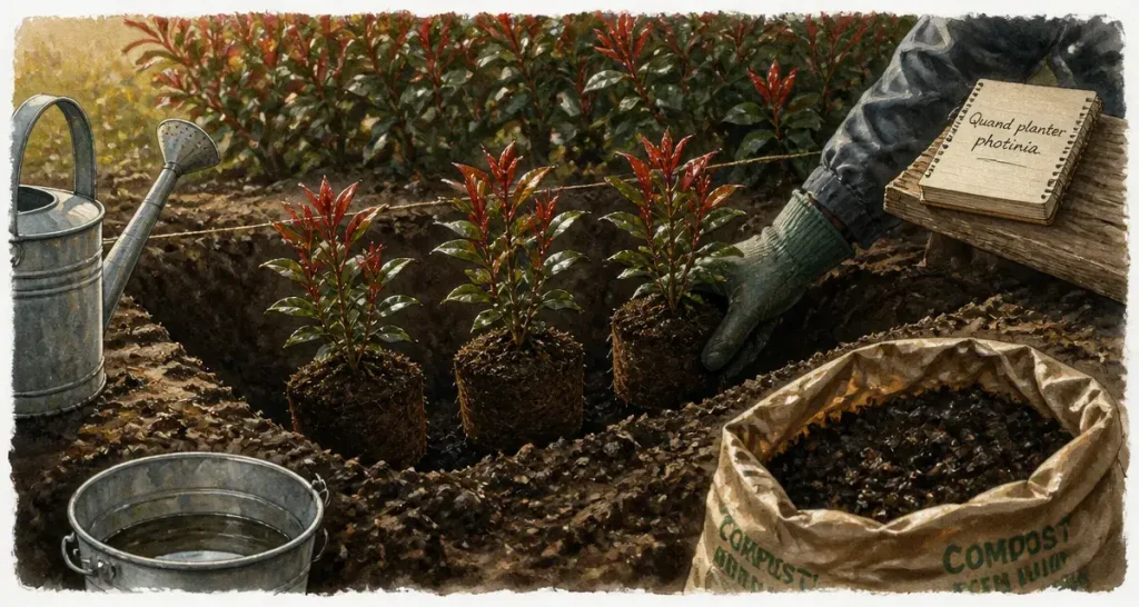 Quand planter photinia pour une haie dense