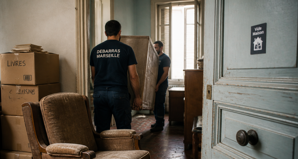 Vide maison Marseille équipe débarras