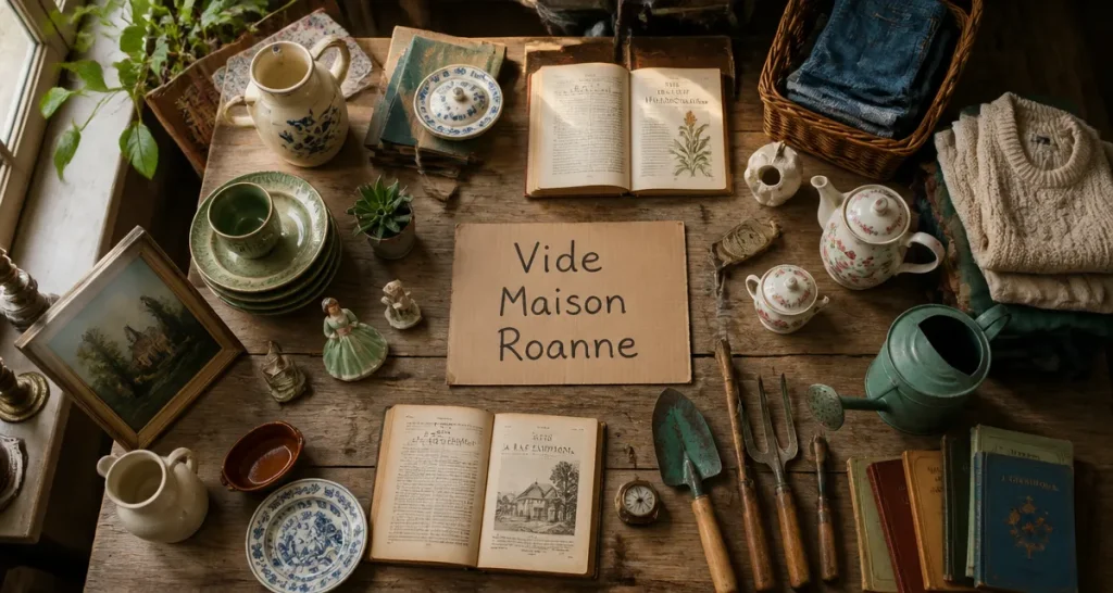 vide maison roanne objets sur table