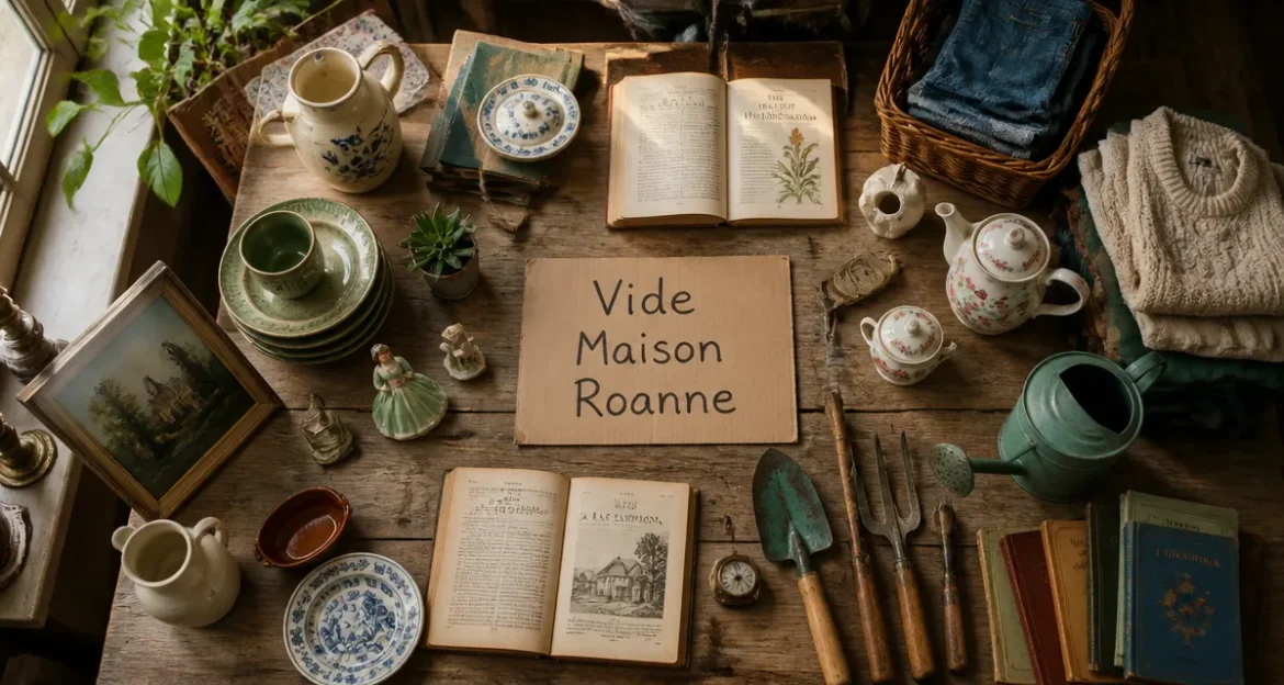 vide maison roanne objets sur table