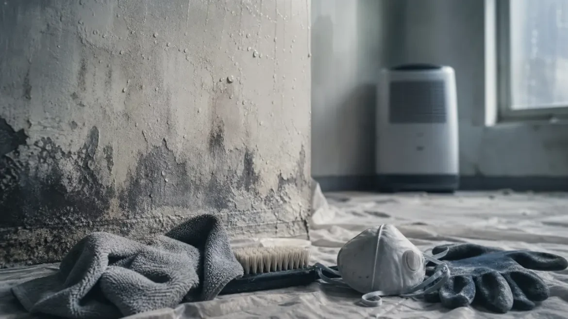 Moisi mur : taches et humidité sur un mur intérieur