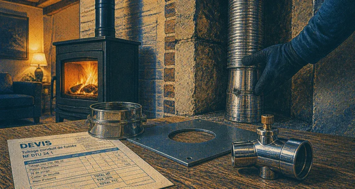 Poêle à bois et tubage : obligation, diamètre et pièges à éviter Poele a bois tubage inox raccord et etancheite