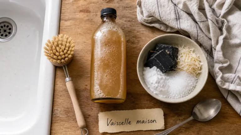 Quel produit vaisselle maison choisir pour la mousse, le gras et l’eau dure ? Recette produit vaisselle maison : savon noir et bicarbonate contre le gras et l’eau dure