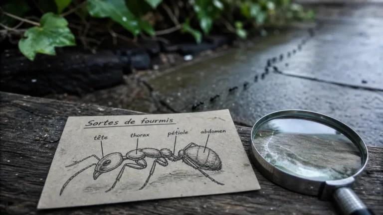 Identifier les sortes de fourmis : critères morphologiques, espèces communes et méthodes de lutte Sorte de fourmis : fiche d’identification, loupe et schéma
