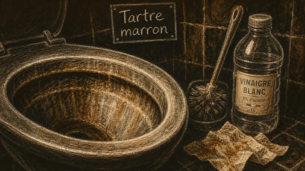 WC marron : tartre, calcaire ou saleté, comment faire partir les traces ? WC marron : traces de tartre, calcaire ou saleté