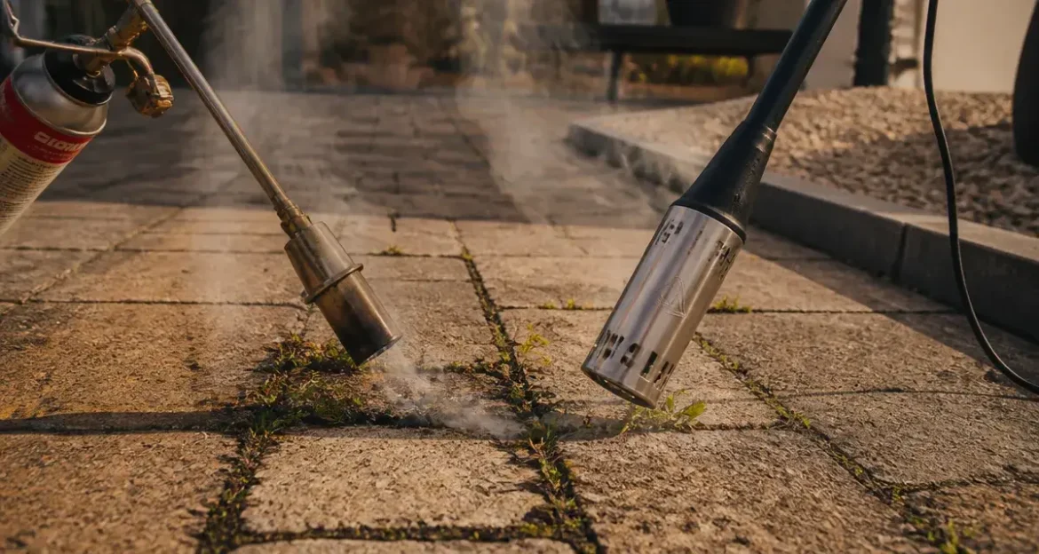Gaz ou électrique : quel brûleur pour mauvaises herbes choisir selon votre surface ? Bruleur pour mauvais herbe : modèles gaz et électrique côte à côte