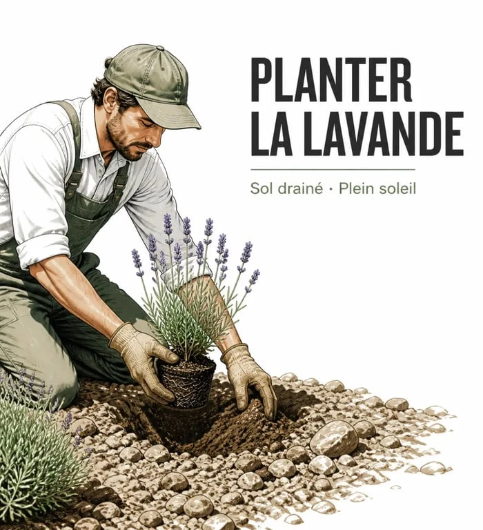 Planter la lavande en pleine terre dans un jardin sec et ensoleillé