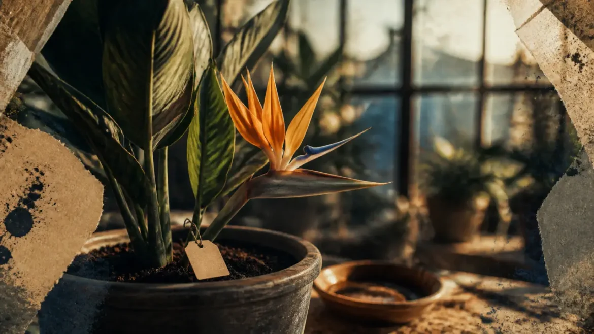 Oiseau du paradis entretien : fleur orange au bon éclairage et arrosage