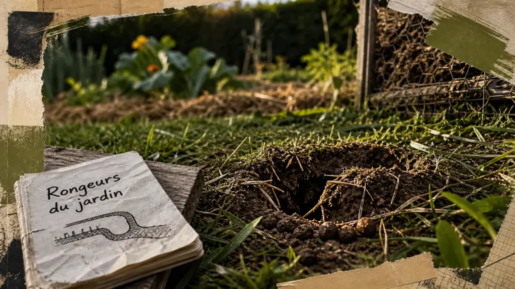 Rongeurs du jardin : trous, terre fraîche et crottes dans le potager