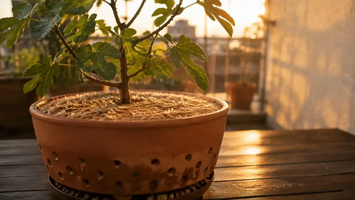 Figuier en pot extérieur : 50 cm, 6 heures de soleil et un substrat drainant pour récolter des fruits Figuier en pot exterieur de 50 cm, substrat drainant sur terrasse ensoleillée