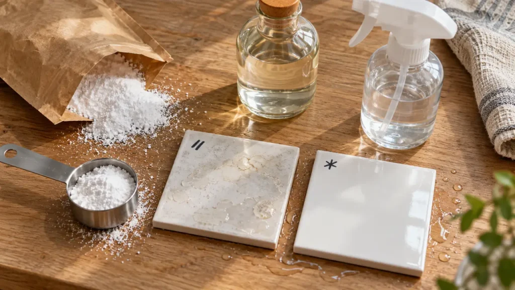 Acide citrique vinaigre blanc pour enlever le tartre sur faïence