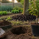 Arbres fruitiers nains en pleine terre : pommier nain planté au sol