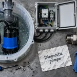 Reparation pompe de relevage : diagnostic avant débordement, pompe et flotteur en réparation